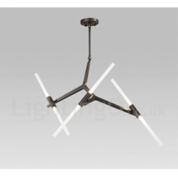 6 Light Modern Contemporary 2 Tasor Kattokruunu Light (musta kultainen)