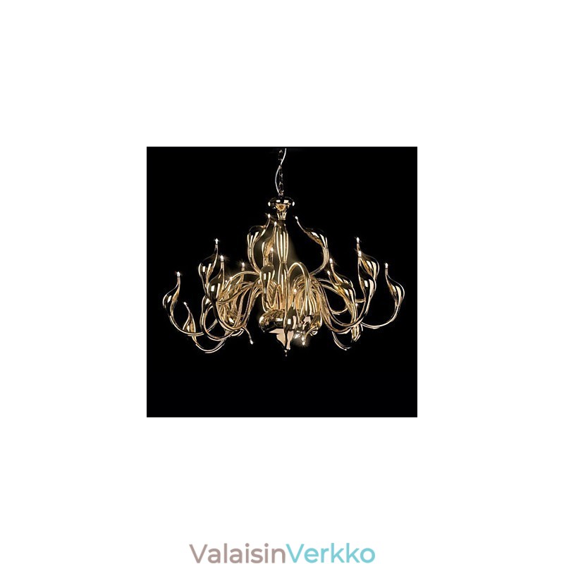 Moderni kattokruunu valo 24 valoa G4 kullattu