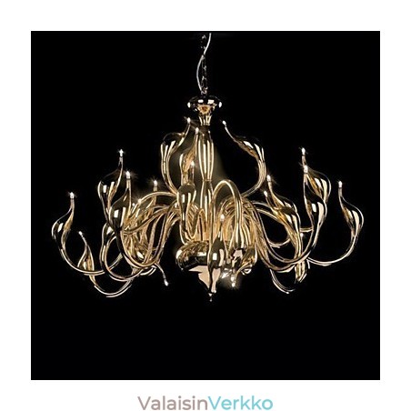 Moderni kattokruunu valo 24 valoa G4 kullattu