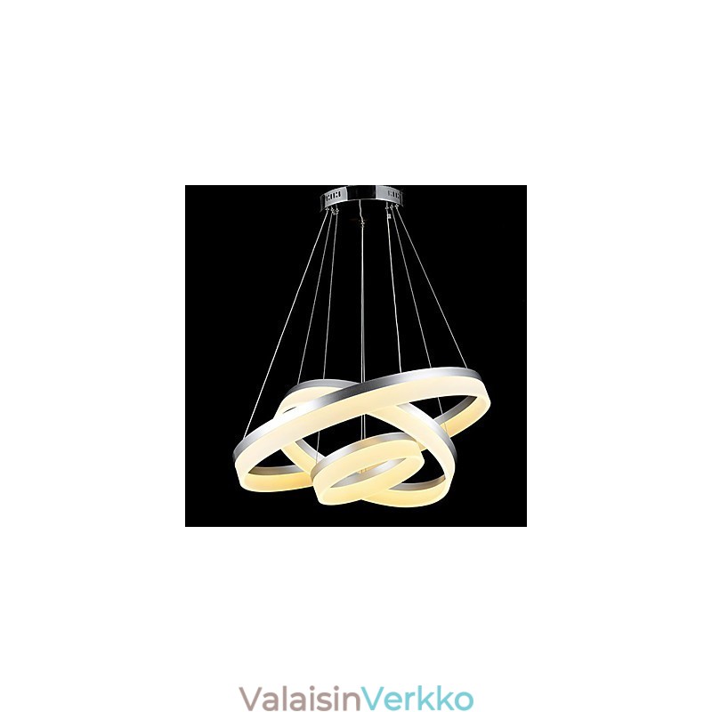 Pyöreä riippuvalaisin nykyaikaiset akryylilamput valaisimet ylelliset kolme rengasta kattovalaisimet