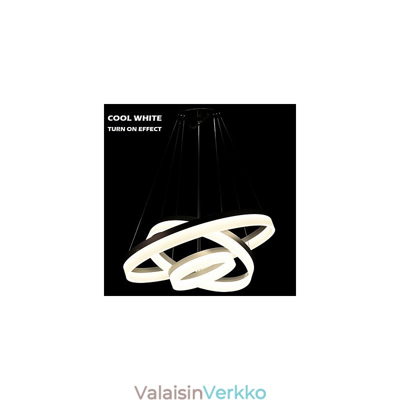 Pyöreä riippuvalaisin nykyaikaiset akryylilamput valaisimet ylelliset kolme rengasta kattovalaisimet