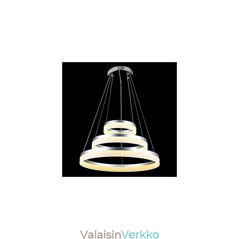 Pyöreä riippuvalaisin nykyaikaiset akryylilamput valaisimet ylelliset kolme rengasta kattovalaisimet