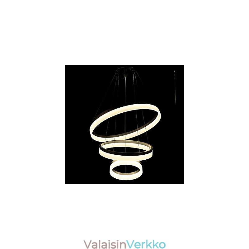 Pyöreä riippuvalaisin nykyaikaiset akryylilamput valaisimet ylelliset kolme rengasta kattovalaisimet