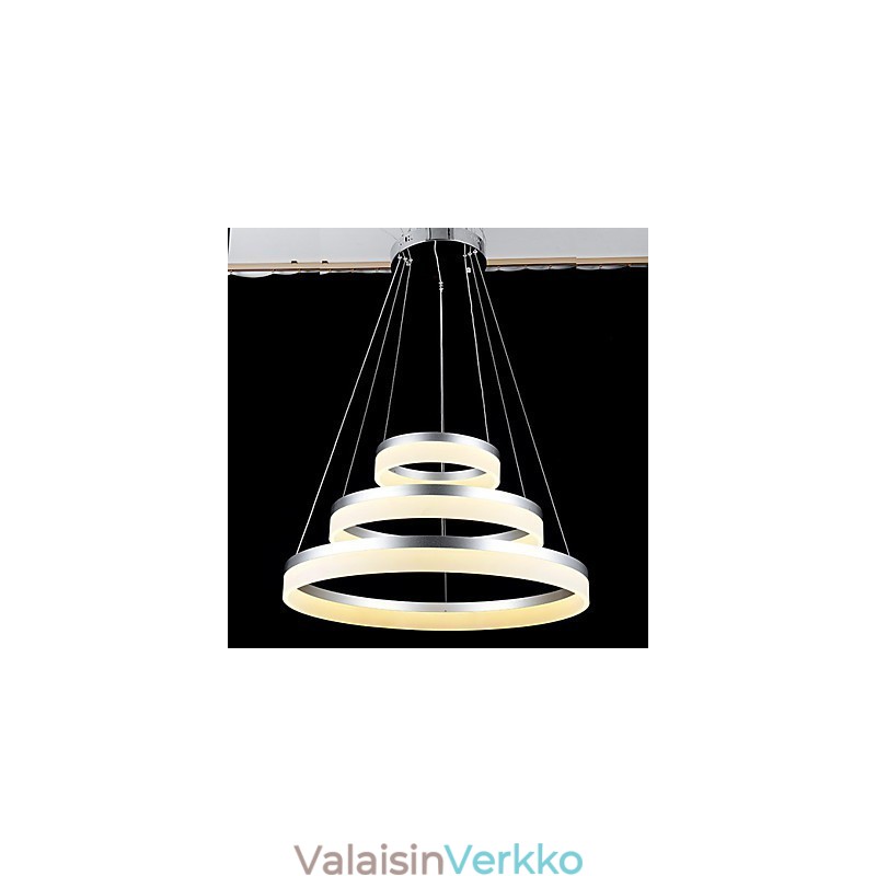 Pyöreä riippuvalaisin nykyaikaiset akryylilamput valaisimet ylelliset kolme rengasta kattovalaisimet