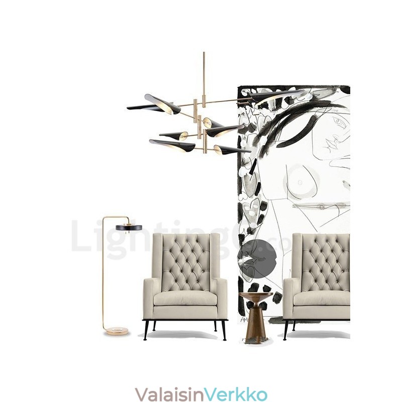 Moderni Contemporary 4 Tier 8 Light kattokruunu