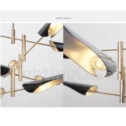 Moderni Contemporary 4 Tier 8 Light kattokruunu