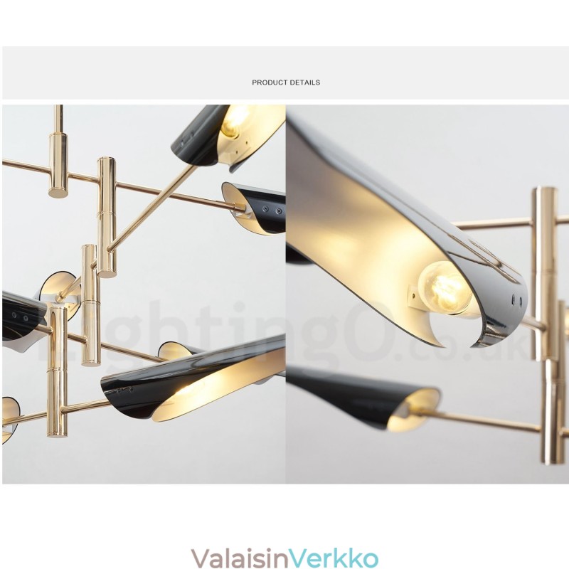 Moderni Contemporary 4 Tier 8 Light kattokruunu