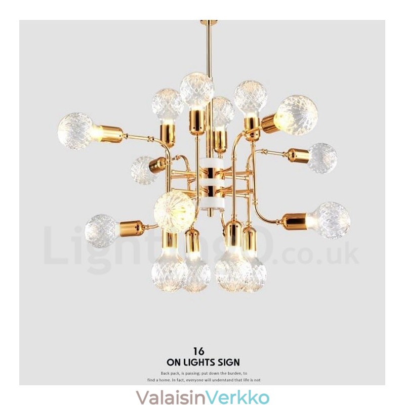 4-tasoinen moderni nykyaikainen 16-kevyinen kattokruunulamppu