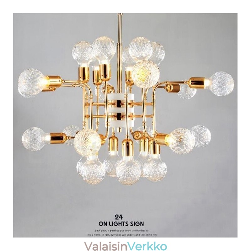 4-tasoinen moderni nykyaikainen 24-kevyinen kattokruunulamppu