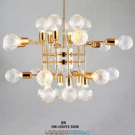 4-tasoinen moderni nykyaikainen 24-kevyinen kattokruunulamppu