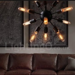 12 Kevyt Retro Vintage Sputnik kattokruunu
