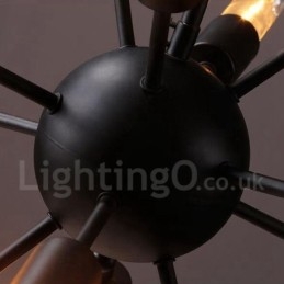 12 Kevyt Retro Vintage Sputnik kattokruunu