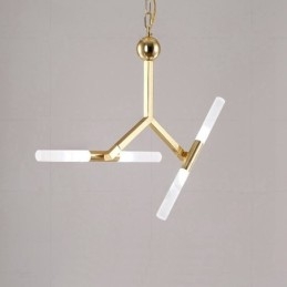 Moderni nykyaikainen 2 tason 4 vaalea kultainen kattokruunulamppu