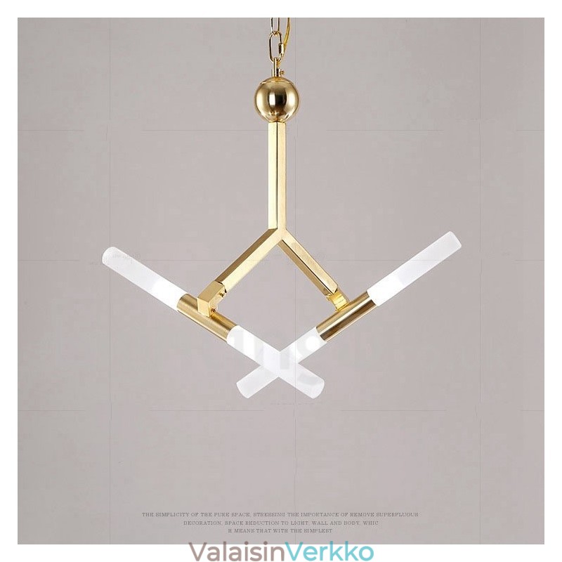 Moderni nykyaikainen 2 tason 4 vaalea kultainen kattokruunulamppu