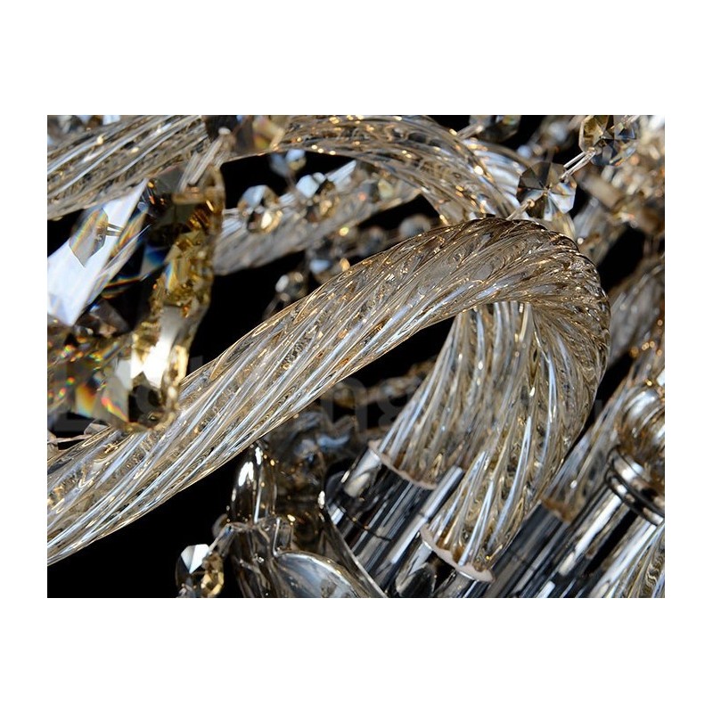 Retro Vintage Cognac Color K9 Crystal Modern kattokruunu 6 valolla