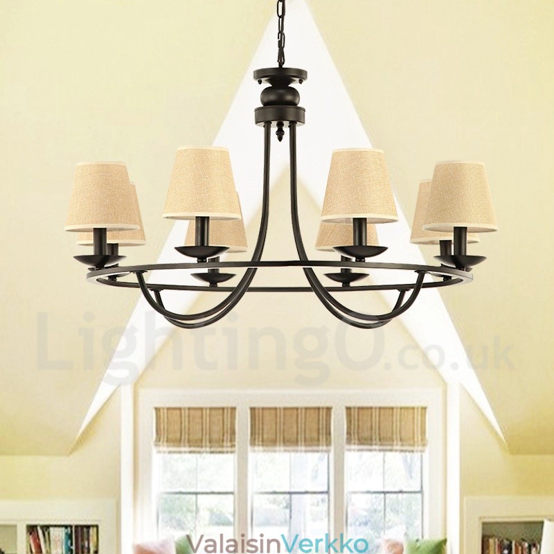 Country Retro 8 Light, yksitasoinen kattokruunulamppu