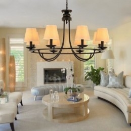 Country Retro 8 Light, yksitasoinen kattokruunulamppu