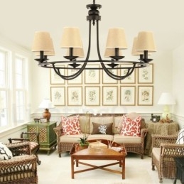 Country Retro 8 Light, yksitasoinen kattokruunulamppu