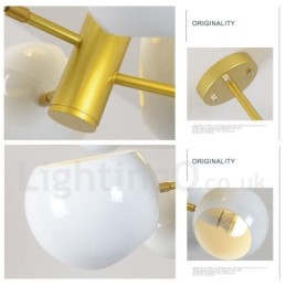 Valkoinen 10 Light Moderni nykyaikainen kattokruunulamppu