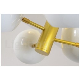 Valkoinen 10 Light Moderni nykyaikainen kattokruunulamppu