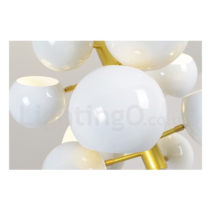 Valkoinen 10 Light Moderni nykyaikainen kattokruunulamppu