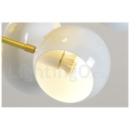 Valkoinen 10 Light Moderni nykyaikainen kattokruunulamppu