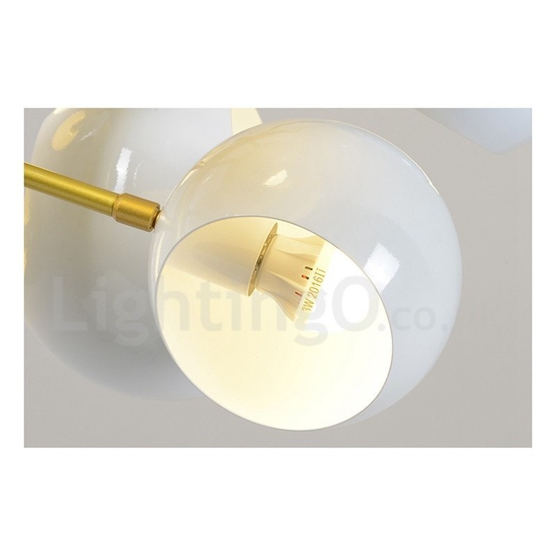 Valkoinen 10 Light Moderni nykyaikainen kattokruunulamppu