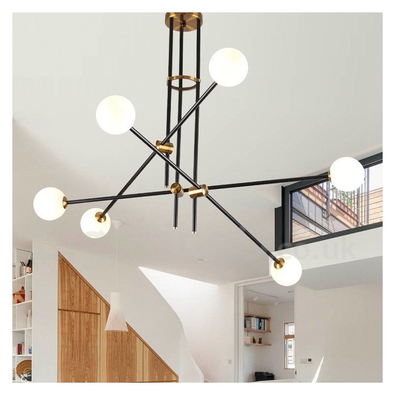 Moderni nykyaikainen 6 Light 3-tasoinen kattokruunuvalo