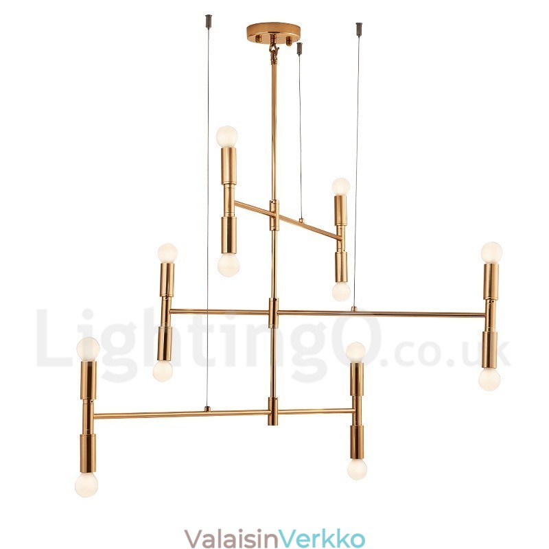 8 Light 3-tasoinen moderni nykyaikainen kattokruunulamppu
