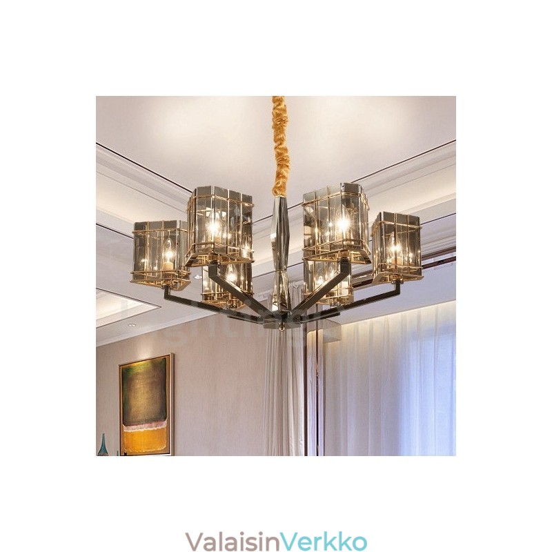 6 Light Moderni, nykyaikainen yksitasoinen kattokruunuvalo