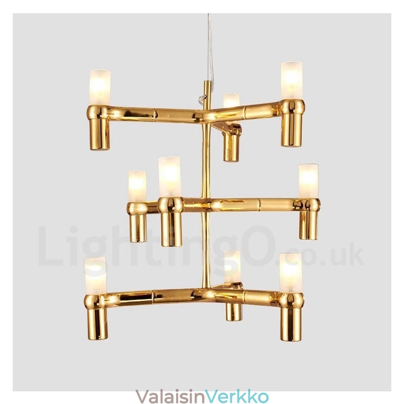 9 Light 3-tasoinen moderni nykyaikainen kattokruunulamppu