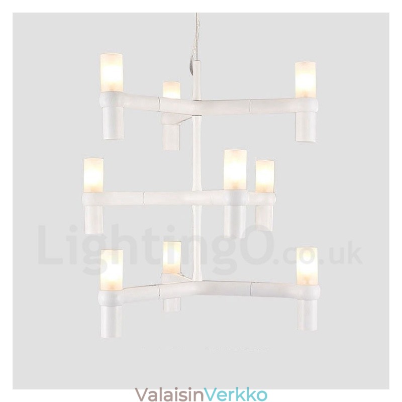 9 Light 3-tasoinen moderni nykyaikainen kattokruunulamppu