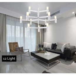12 Light 3-tasoinen moderni nykyaikainen kattokruunulamppu