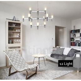 12 Light 3-tasoinen moderni nykyaikainen kattokruunulamppu