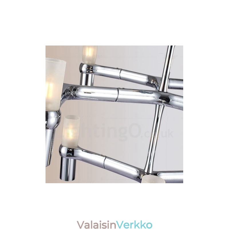 12 Light 3-tasoinen moderni nykyaikainen kattokruunulamppu