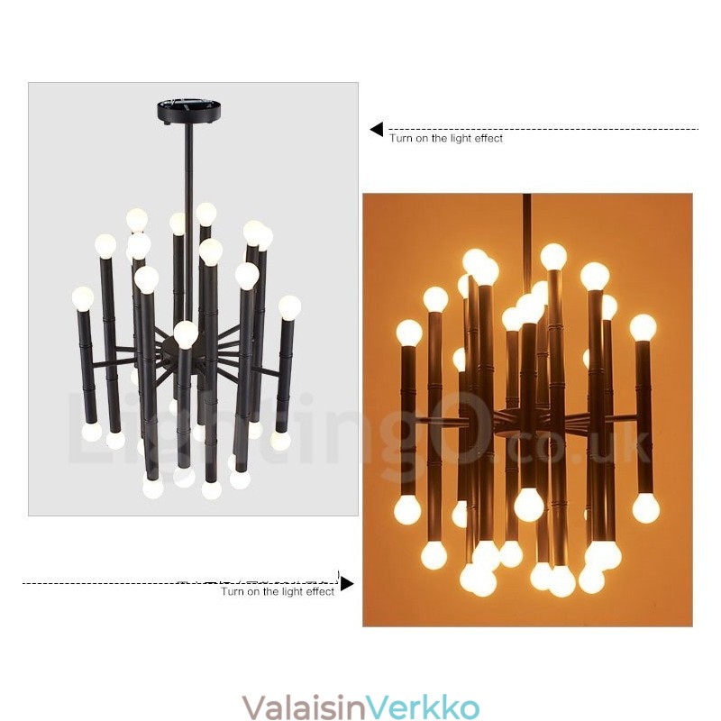 Moderni nykyaikainen 30 Light 2-kerroksinen kattokruunu valolle