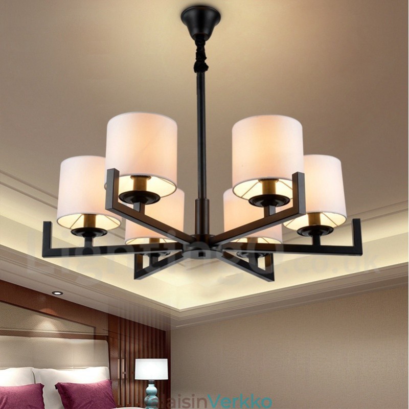 Moderni nykyaikainen 6 valon yksitasoinen kattokruunulamppu