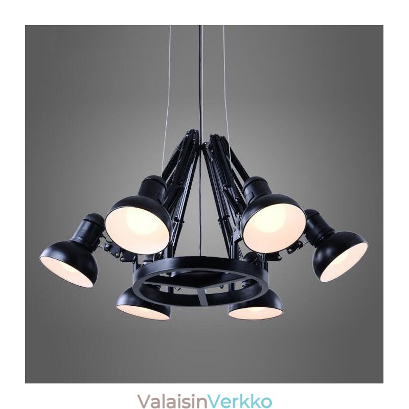 6 Light Moderni, nykyaikainen yksitasoinen kattokruunulamppu