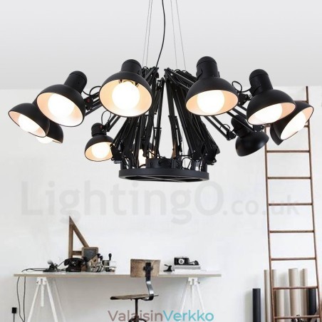 12 Light Moderni, nykyaikainen yksitasoinen kattokruunulamppu 12 Light Moderni, nykyaikainen yksitasoinen kattokruunulamppu
