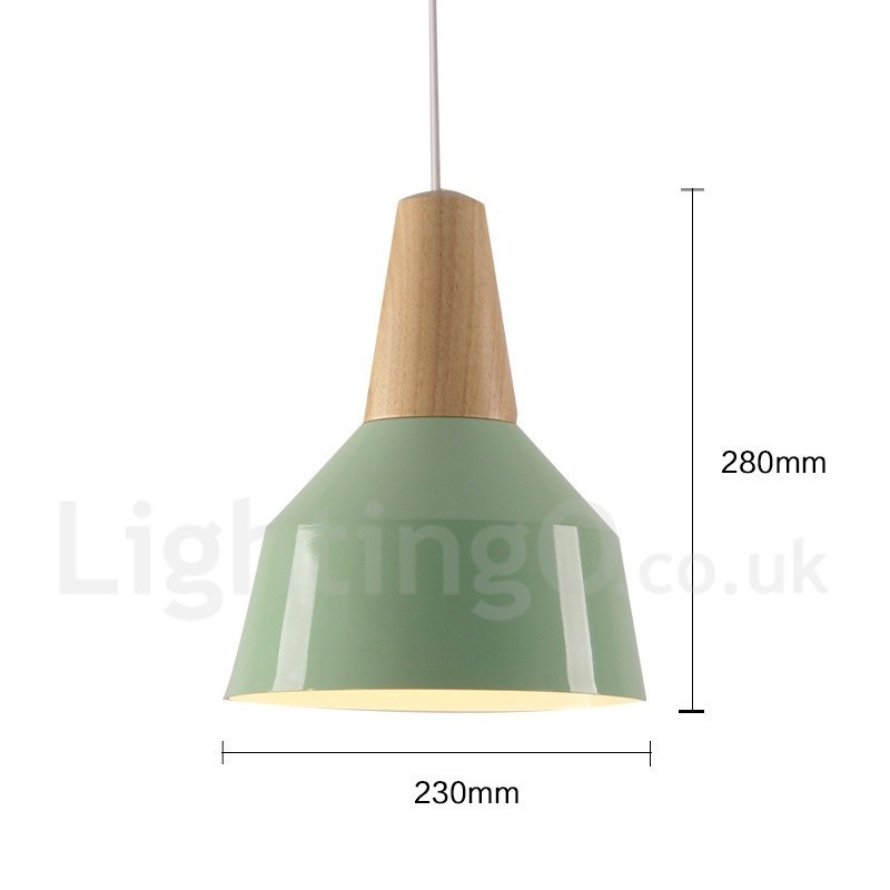 1 Light Moderni nykyaikainen puinen riippuvalaisin