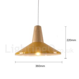 1 Light Moderni nykyaikainen puinen riippuvalaisin