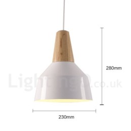 1 Light Moderni nykyaikainen puinen riippuvalaisin