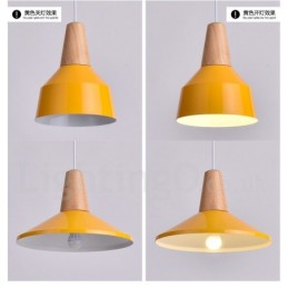 1 Light Moderni nykyaikainen puinen riippuvalaisin