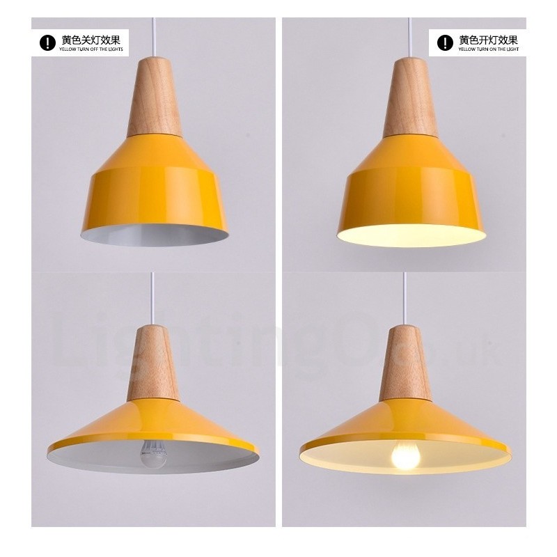 1 Light Moderni nykyaikainen puinen riippuvalaisin