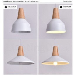 1 Light Moderni nykyaikainen puinen riippuvalaisin
