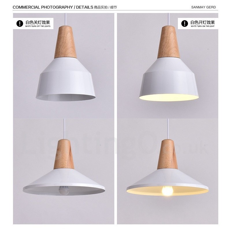 1 Light Moderni nykyaikainen puinen riippuvalaisin