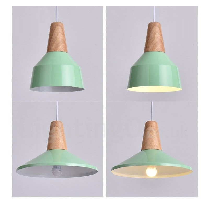 1 Light Moderni nykyaikainen puinen riippuvalaisin
