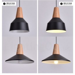 1 Light Moderni nykyaikainen puinen riippuvalaisin