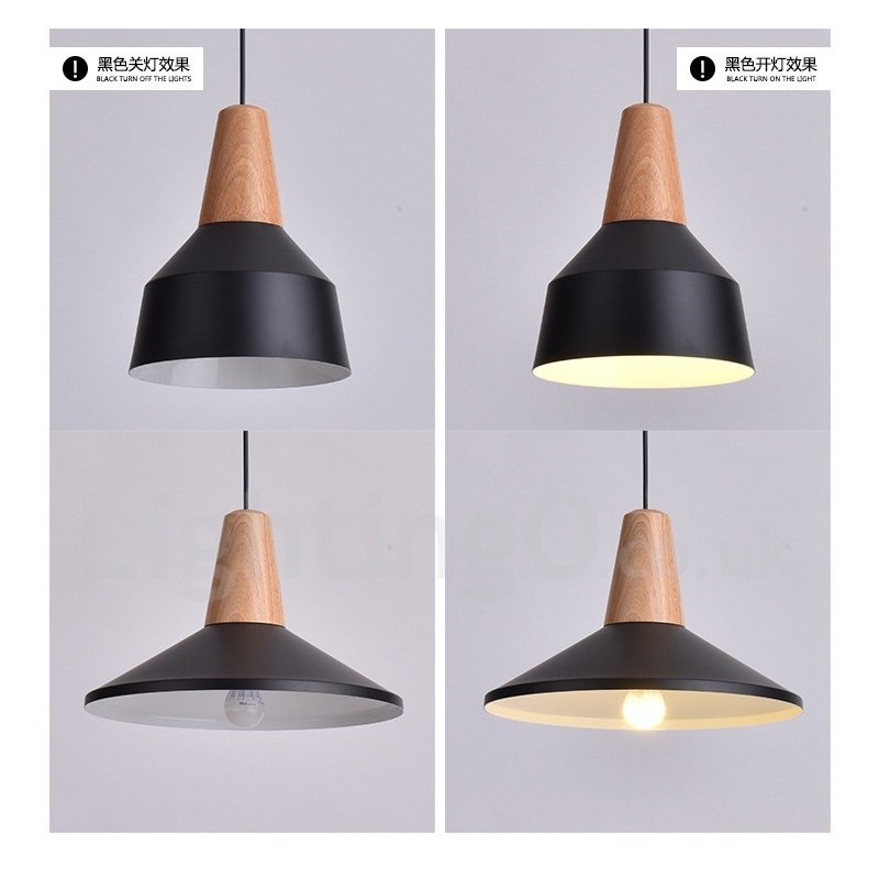 1 Light Moderni nykyaikainen puinen riippuvalaisin