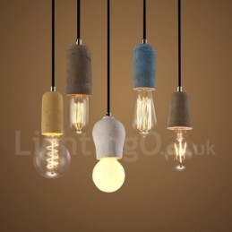 1 Light Rustic Lodge Concrte riippuvalaisin